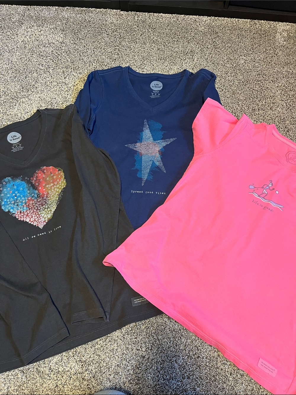 3-Life Is Good Shirts-Medium